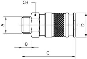 Quick Coupler Universal Socket NPT Male