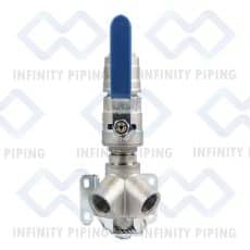 Double Outlet 45 Degree Elbow 1/2" NPT Female With Mounting Bracket