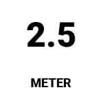 2.5 meters